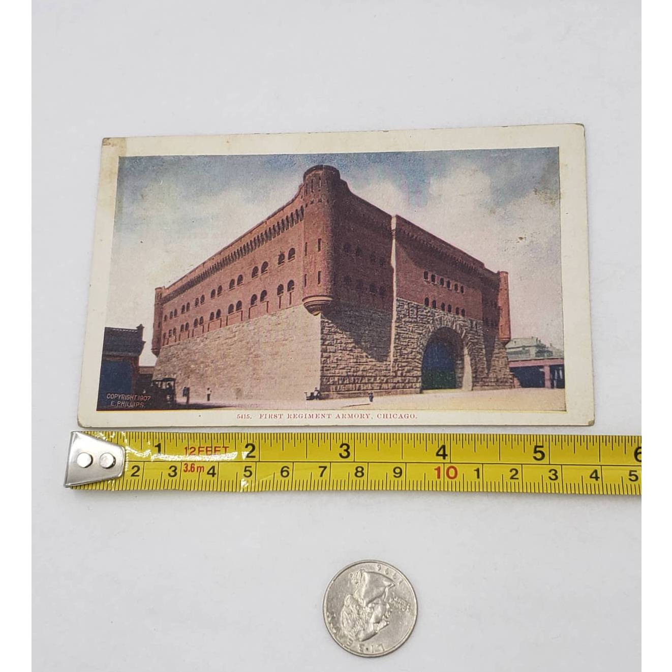 c1900s Chicago, Illinois, First Regiment Armory 5415 E.Phillips Vintage Postcard