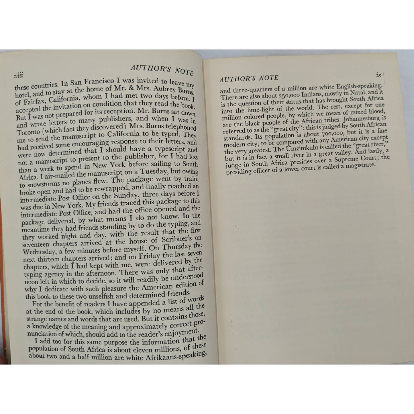 Cry The Beloved Country By Alan Paton Modern Standard Vintage Novel 1950