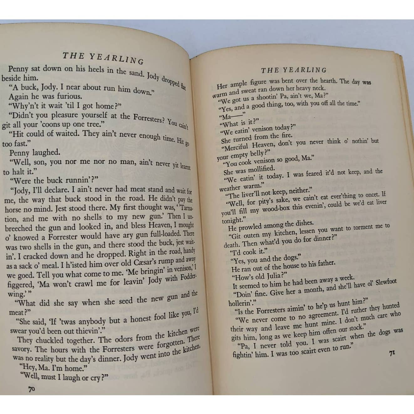 The Yearling By Marjorie Kinnan Rawlings Antiquarian Vintage Early Printing 1938