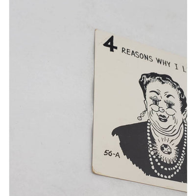 Cooper Photo Humor Laff Card 4 Reasons I Like Women Over 40 Vintage Postcard
