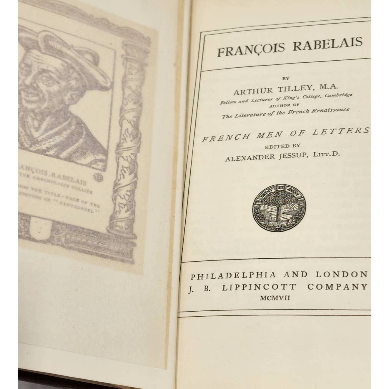 French Men Of Letters Francois Rabelais By Arthur Tilley Antiquarian 1907