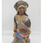 Vintage Teissedre Native American Figurine Holding Shield Made in USA 17" Tall