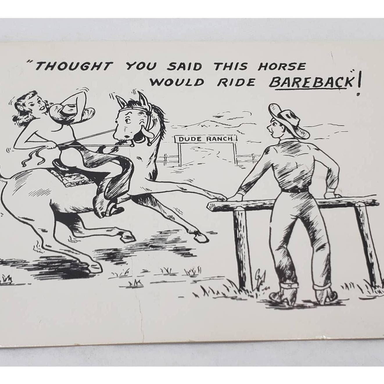 Vintage Postcards Lot of 4 Laff Card Cooper Photo Humor Western Marriage