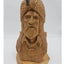 Vintage Wood Carved Trapper Man Bearded Bust Sculpture Wood Carving 13" Tall